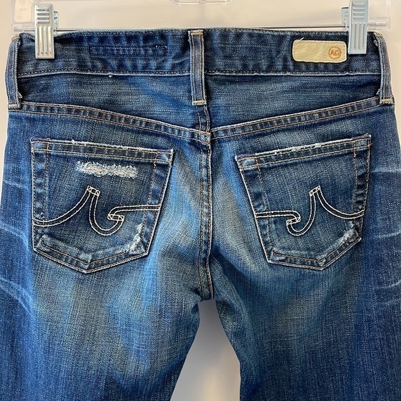 Sz24 Adriano Goldschmied AG Tomboy boyfriend fit Distressed Medium Wash in VGUC - Picture 11 of 16